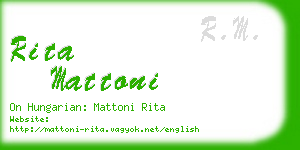 rita mattoni business card